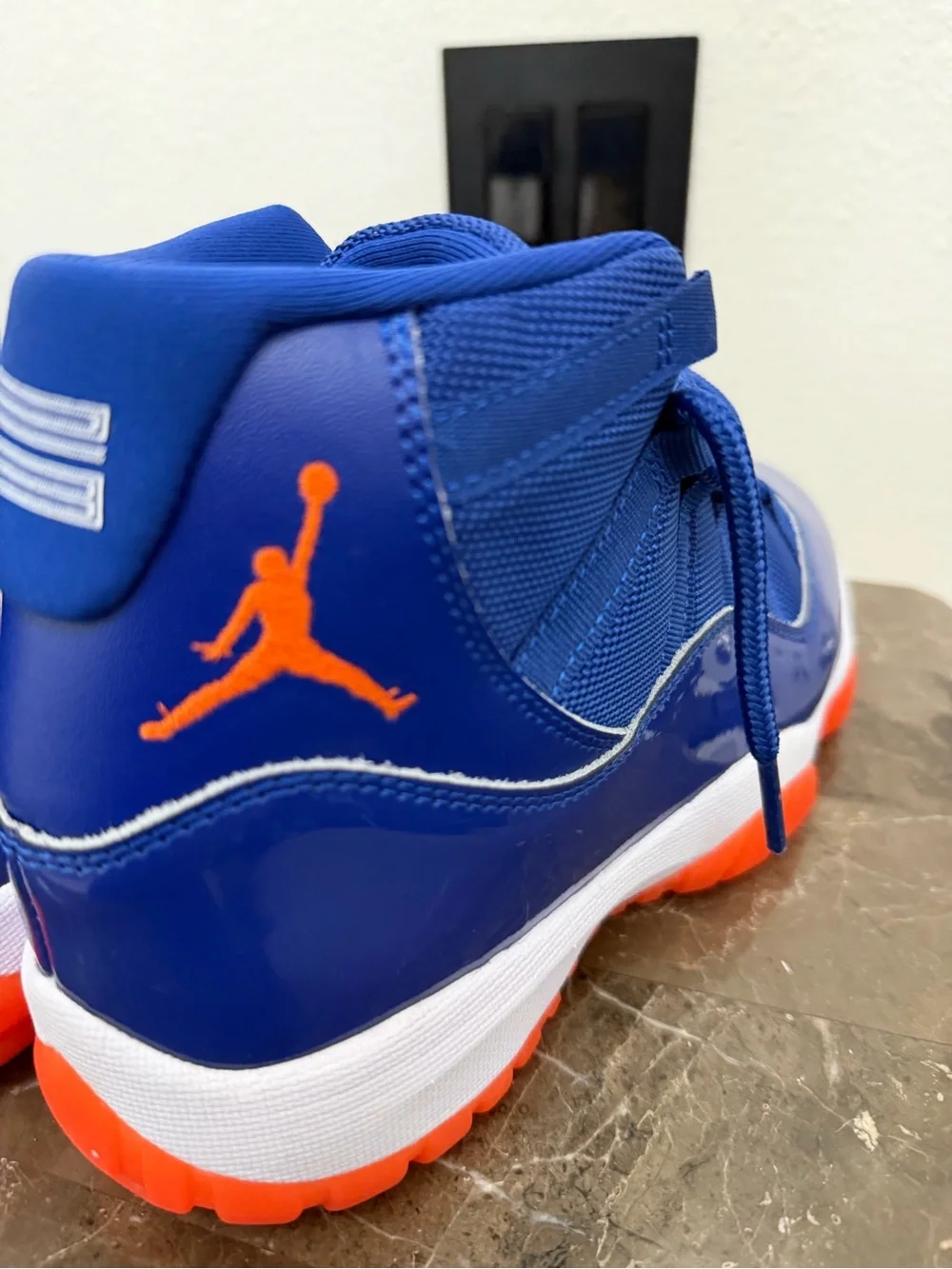 New! Air Jordan 11 Retro, Blue, Orange & White, Men’s Size 8
